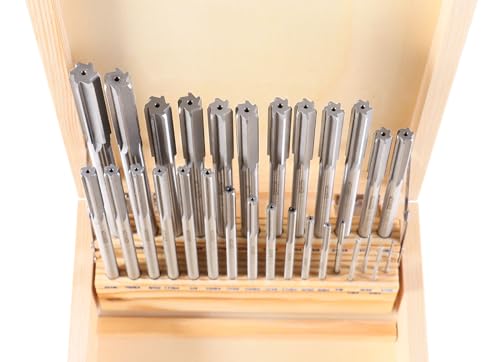 Accusize HSS Chucking Reamer Set 1/16 to 1/2 in by 1/64, 5500-SF00 - size: 1/16" thru. 1/2" by 1/64"