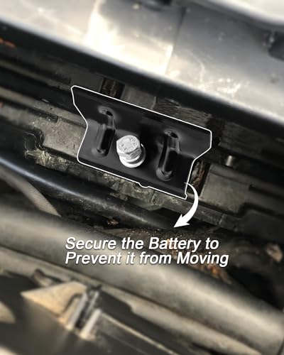 Car Battery Hold Down Clamp with 304 Stainless Steel Bolt Fit for Hyundai IX35 2010 2011 2012 2013 2014 2015 Models Replace 371602D000 37160-2D000