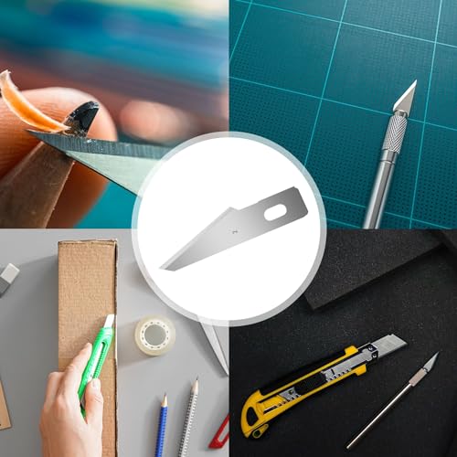 120 Pcs Exacto Knife Blades, #2 High Carbon Steel Hobby Knife Blade Refills Hobby Knife Replacement Blades for Craft, Scrapbooking, Stencil - size: #2