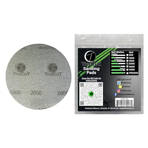 CTD TruCut Sanding Pads for Bowling Ball Resurfacing (2000 grit 6 inch) - size: 6 inch, style: 2000 Grit