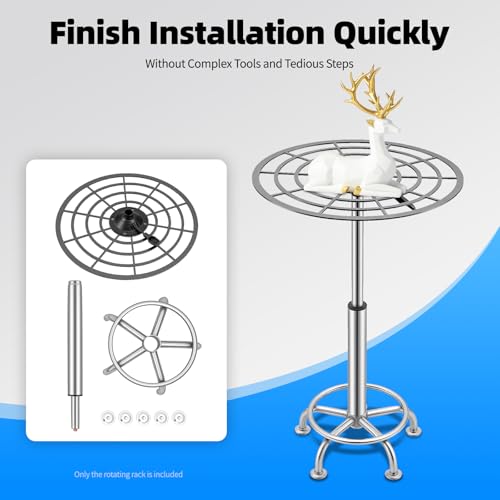 JOMCYDM 360° Spray Paint Rack, Stable Rotating Paint Rack, Lifting Spray Painting Table,23.6-31.5in Height Adjustable Stable Paint Rack for Door and Car Body, Lifting Spray Painting Table (Circle) - color: Circle