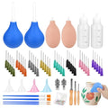 Yivioep 139-Piece Pottery Glaze Applicator Kit with 8 Needle Sizes