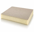 Indasa Rhyno Double Sided Sanding Sponge Pads – Aluminum Oxide, 4.75" x 3.75" x 1/2" – Flexible Foam Sanding Block (100 Pack) (Beige – Micro Fine (1000–1500 Grit)) - color: Beige – Micro Fine (1000–1500 Grit)