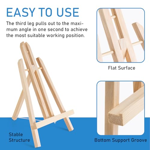 Falling in Art 12 Inch Tabletop Wood Display Easel Stand, 4 Pack - style: 12"- 4p