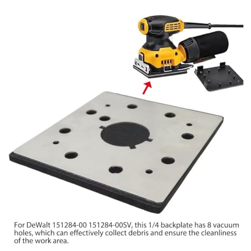1/4 Sheet Palm Grip Sanding Pad Compatible for DeWalt DW412 Type 1, D26441 Type 1, D26441K Type 1, D26441K-AR Type 1, Replaces Models# 151284-00 151284-00SV,XSPANDER Updated Version