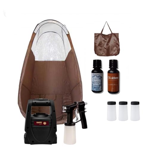 MaxiMist Spray Tan Machine, HVLP Airbrush Tanning, Sunless Spray Tan Machine for Home, Maximist Elite Lite (Brown Tent- Elite Lite) - color: Brown Tent- Elite Lite