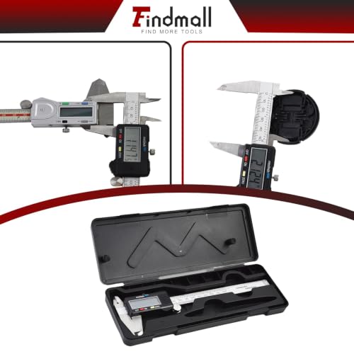findmall Electronic Digital Caliper with Large LCD Screen 0-6 Inches