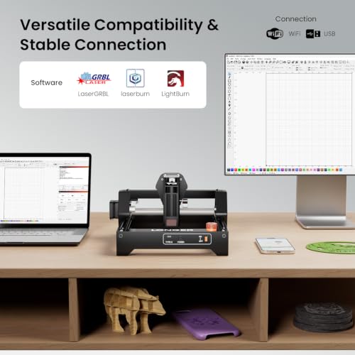 LONGER RAY5 Laser Engraver, 5500mW Portable Precision Engraving Machine - color: Metallic Black