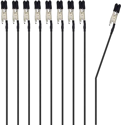 20 Pack Bendable Model Painting Alligator Clip Stick with Rubber Tips,Metal Wire Clamps Long-Tailed Clasp for Airbrush Hobby Model Parts - style: Bendable
