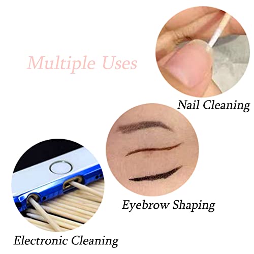 1300pcs Microblading Cotton Swab,4in Pointed Tips,Cotton Tipped Applicator - size: 1300pcs