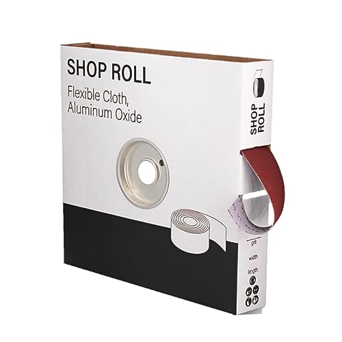 VSM 2" x 50yd (150'), 40 Grit (Coarse) Aluminum Oxide Sanding Shop Roll, F-Weight Cotton Cloth Backed Sandpaper Roll for Hand Finishing, Woodworking, Metal Working, Polishing - style: 40 Grit