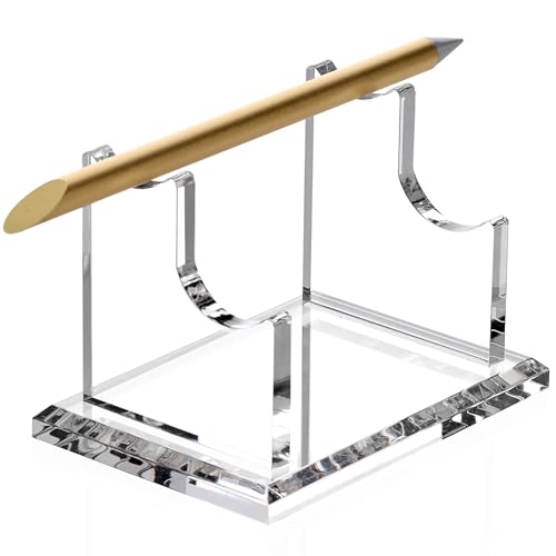 SANRUI 2 Tier Acrylic Pen Holder Display Stand, Clear Desk Pencil Rack - style: 2 Tier