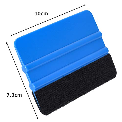 Durable Black Felt Edge Vinyl Squeegee Tool 4-Inch (Pack of 3)