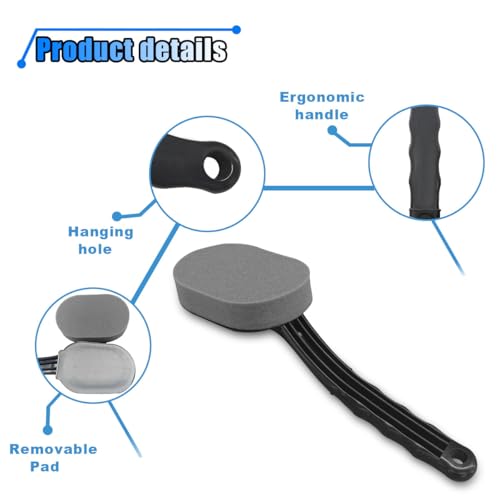 Tire Shine Applicator Brush, Car Detachable Tire Wax Foam Applicator Pad with Curved Handle, High-Density Tire Dressing Applicator Sponge Brush Car Tire Detailing Cleaning Accessories - size: 1PC