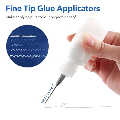 12PCS 30ml Plastic Squeezable Dropper Bottles with Blunt Needle Tips for Glue, Paint, Craft and Oil Applications - color: 12PCS