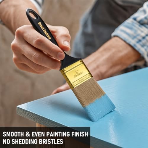 Great Andrew Paint Brushes, 10 PCS 2" Bulk Paint Brush Pack - size: 10 PCS, 2"