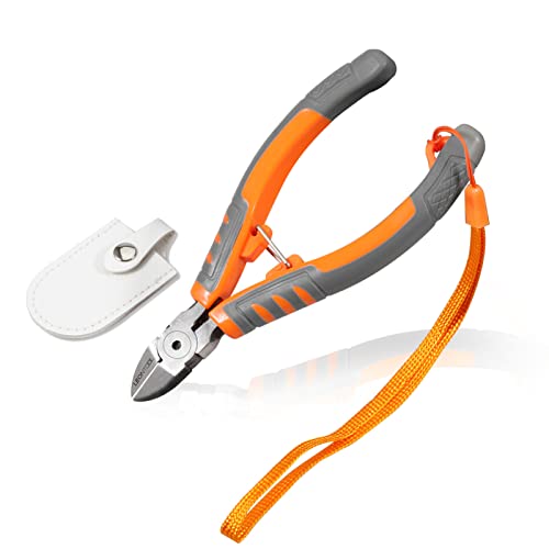 Diagonal Cutting Pliers 5-Inch Wire Flush Cutters Side Cutter Wire Snips with Hand Rope and Protective Cover for Cuts Electronics Wires Jewelry Zip Ties - style: Standard