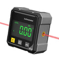 Digital Angle Finder with Electronic Laser & 4-Side Magnetic Base - Electronic Inclinometer, LED Display Cube Inclinometer, Table Saw Miter Protractor, Woodworking Measuring Tool, Level Box