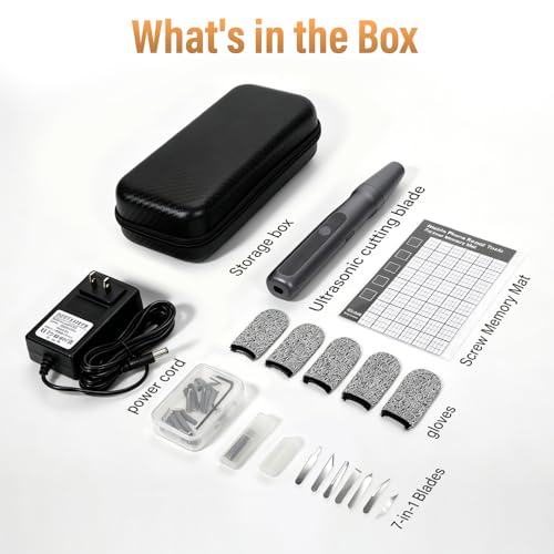 Ultrasonic Cutter Knife, model carving knife, 40kHz vibration frequency & 40W power, suitable for precise carving, cutting 3D printing models, plastic, resin, DIY crafts (No Battery)