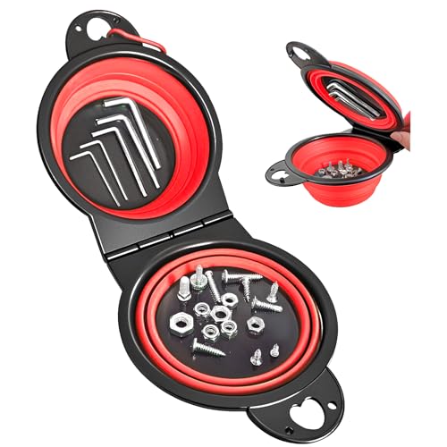 Magnetic Trays, Magnetic Bowl for Screws, Magnetic Tool Tray (red2.0) - style: red2.0