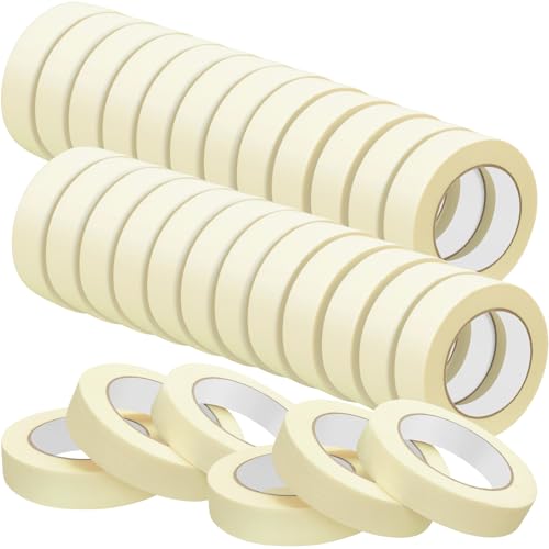Fainne 45 Rolls Masking Tape Bulk 0.8 Inch 55 Yards - size: 0.8 Inch
