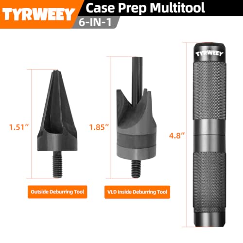 Case Prep Multitool, Case Chamfer Deburring Tools for Reloading - color: Black