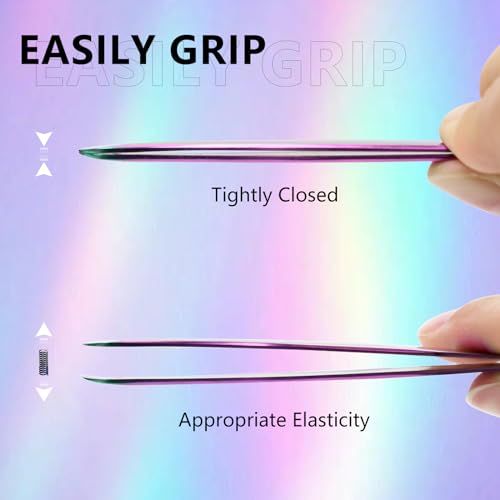 Fiber Tip Tweezers for Lash Extensions Precision Eyelash Isolation(Needle) - style: CTS-12 for Isolation