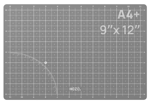 HOZO NanoTech Cutting Mat for Ultrasonic Cutter, 9" x 12" Self-Healing Cutting Mat, Glue-Free Eco Design, Heat-Resistant, Metric & Imperial Scales, Durable for Craft, DIY, 3D Printing & Model Making - size: 9" x 12"