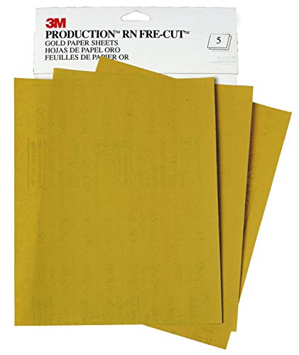 3M Gold Abrasive Sheet, 02536, P800 Grade, 9 in x 11 in - size: 11in x 9in, style: P800