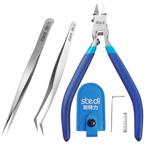 Model Nippers + 2PCS Precision Tweezers