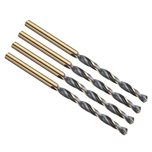 PATIKIL 4mm Drill Bit 4341 High-Speed Steel 118° for Thin Metal 4 Pack - size: 4mm