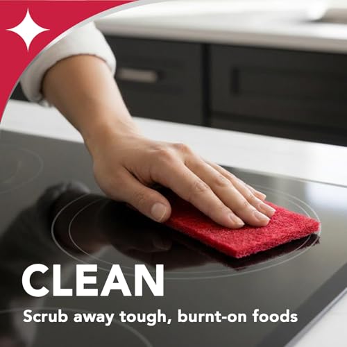 Weiman 6 Count Cooktop Scrubbing Pads, Removes Burnt-on Food, Scratch Free - size: (Pack of 2)