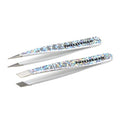 Tweezerman Micro Mini Slant & Point Tweezer Set for Eyebrows Hollygraphic