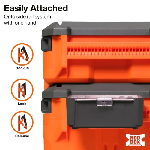 KLEIN TOOLS 54815MB MODbox Parts Bin, Clear Lid - size: Parts Bin