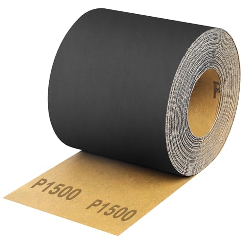 Sandpaper Roll 1500 Grit, Wet Dry Sand Paper 3-2/3" Wide 11 Yard - style: 1500 Grit