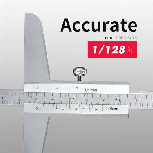 0-200mm Depth Vernier Caliper Micrometer Measuring Tool, 0.02mm Resolution,Carbonsteel Caliper Measuring Tool, DRINYOUNG (0-200/128in Depth Caliper) - size: 0-8" (Depth Vernier Caliper)