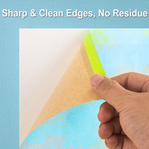 Tangibay Pre-Taped Masking Paper, 12" x 66', 1 Dispenser 6 Refills - size: 1 Dsp. 6 Refills: 12"x66'