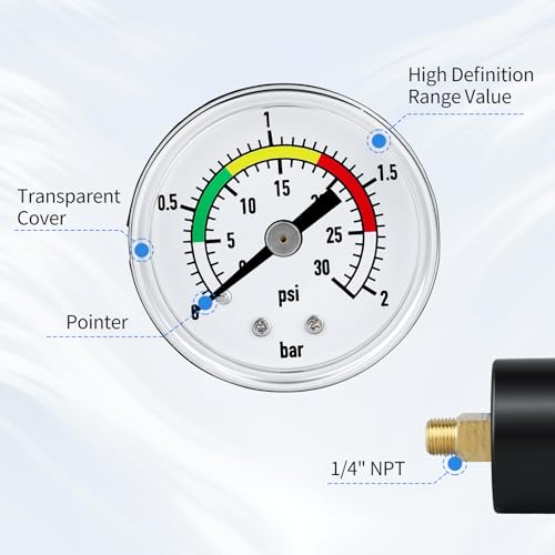 Replacement for intex 11224 SF60110-2 ECO20110 SF70110-2 SF80110-2 CS15230 Pressure Gauge for 14 & 16 Inch Sand Filter Pump