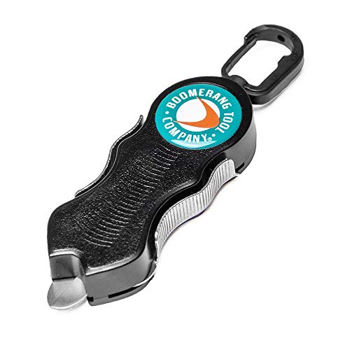 Boomerang Tool Company SNIP Fishing Line Cutters with Retractable Tether and Stainless Steel Blades that Cut Braid, Mono and Fluoro Lines Clean and Smooth! - style: Big Salt Snip