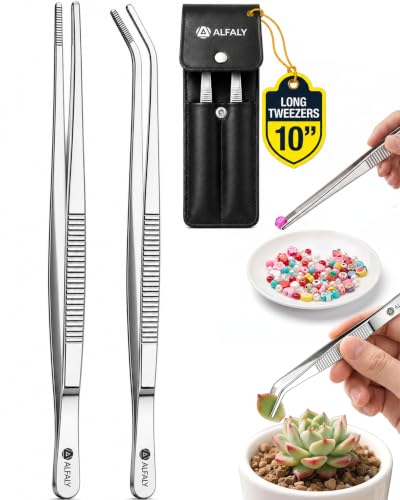 2pcs 10" long Tweezers for crafts & Plants - Large Tweezers Multi Purpose - size: 10"