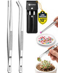 2pcs 10" long Tweezers for crafts & Plants - Large Tweezers Multi Purpose - size: 10"