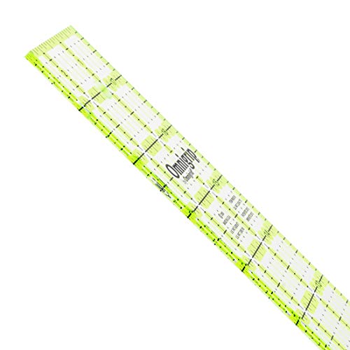 Omnigrip Non-Slip Rectangle Quilting Ruler, Cuts Two -1/2" x 12-1/2" Fabric - size: 2.5" x 12.5"