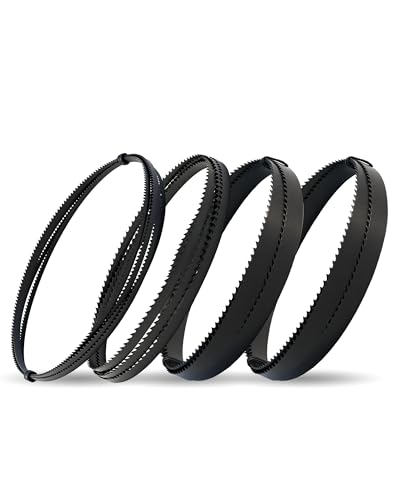 93-1/2 Inch Band Saw Blades Assortment for Woodworking, Premium SK5 Carbon Steel Bandsaw Blade 4-Pack (1/2" 6TPI x2, 1/4" 6TPI, 1/8" 14TPI), Fits Most 14" Band Saws for Resawing & Contour Cut - size: 1/2" 6TPI+1/8" 14TPI+1/4" 6TPI