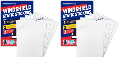 Windshield Sticker Applicator 10 Pack 5"x7" Static Cling for Stickers Easy Application, Removal and Re-Application - size: 5" x 7" (Pack of 2)