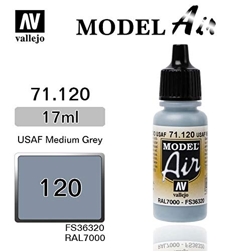 Vallejo USAF Dark Ghost Grey Paint, 17ml - color: Dark Ghost Gray, size: 0.57 Fl Oz (Pack of 1)