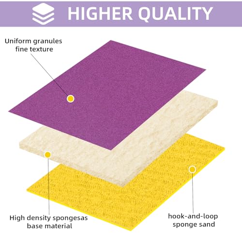 20Pcs Sanding Sponge 320 Grit Wet Dry Soft Foam Hand Sander Block - size: 20pcs 320 Grit, style: Ceramic Sand