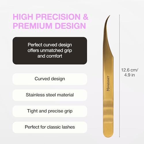 Curacoro Lash Tweezers, LashSmith Curve Isolation Tweezer - Moonlight - color: Curve Isolation - Moonlight