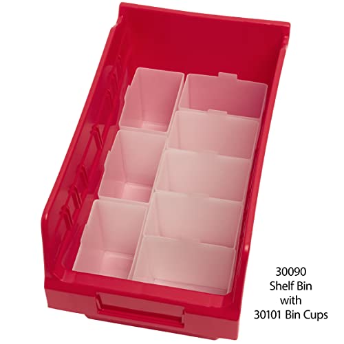 Akro-Mils 30101 Plastic Bin Cups, 2" x 3.25" x 3", White, 48-Pack - size: 2" x 3-1/4" x 3"