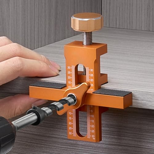 Cabinet Door Installation Positioner Jig - Adjustable Cabinet Door Positioning Tool, Aluminum Alloy Cabinet Installation Tools, Cabinet Clamps for Installing Cabinets, Cabinet Door Mounting Jig(A)