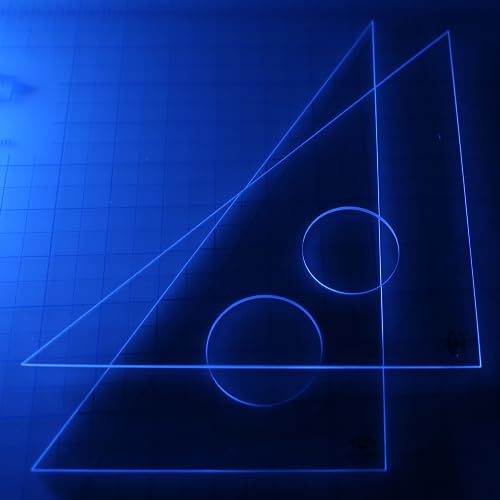 ALVIN Drafting Triangle, Clear Acrylic, 30/60 Degrees, 24 in, 130C-24 - size: 24", style: 30/60 Degrees